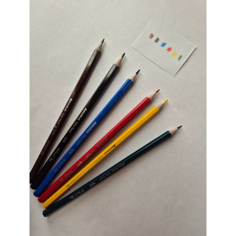 مداد رنگی 6 رنگ آدمیرال