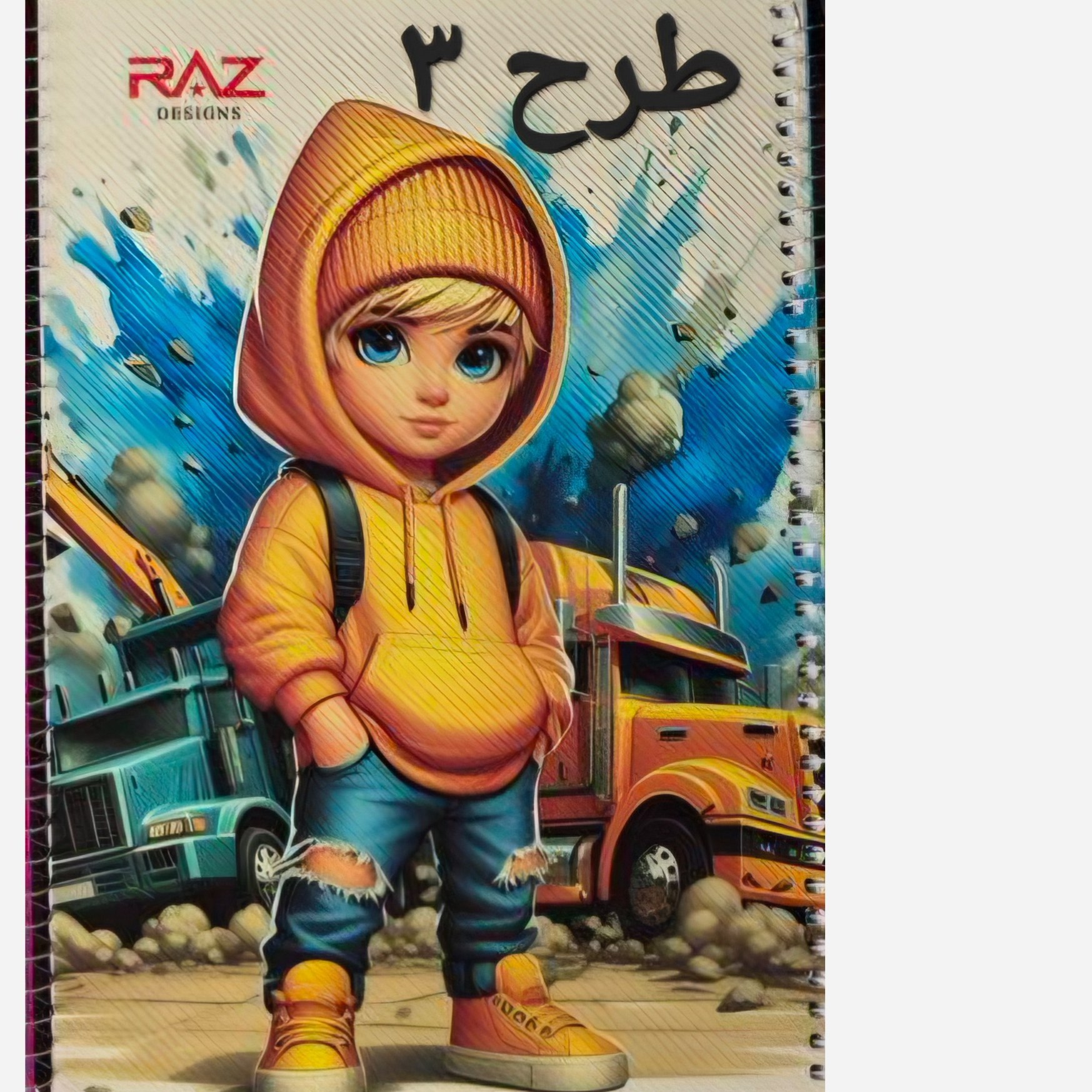 دفتر نقاشی سیمی 40 برگ فانتزی